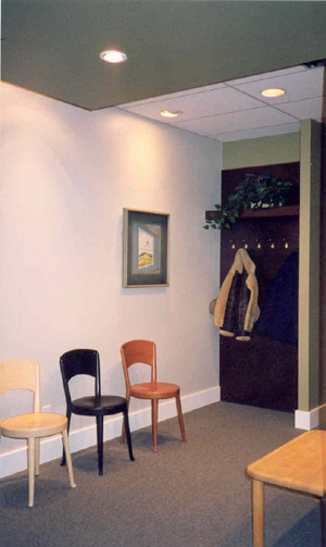 wfh0502 - W.F. Heartwell Architect - Reception Area - Surgeon's Office - Windsor, Ontario - 1998