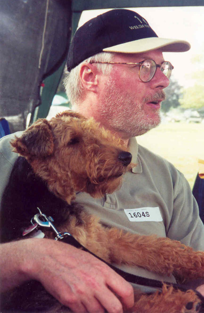 Welsh Terrier - Bill & Bertie at NADAC Agility Trial - 2000