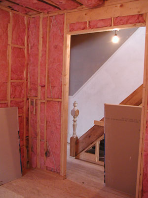 WFHStair012 - Stair to Third Floot - GYpsum Board Installation